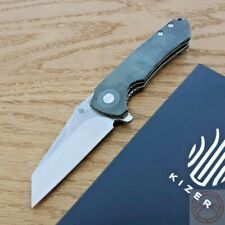 Kizer Cutlery Critical Folding Knife 3.25 CPM-3V Steel Blade Blck Micarta Handle picture