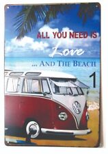VW Volkswagon Tin Sign All you need is Love and the Beach 5098 picture