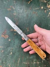 Old Vintage Antique Russell Grand Daddy Barlow Knife - Saw Cut Bone Pocket Knife picture