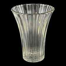 Vintage Table Vase Anchor Hocking Clear Depression Glass Old Cafe Crystal 7.25