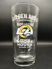 Set Of 4 LA Rams Golden Road Brewery Beer Pint Glass Whose House 16 oz Cup picture