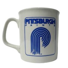 Vintage 1980's Pittsburg Paints Blue Logo Ceramic Coffee Mug 8 ounce picture
