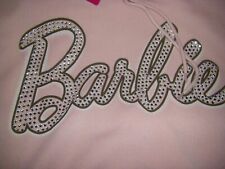 Barbie Hoodie Peachy Pink Clear Rhinestone Logo Women's Plus Size 3X New picture