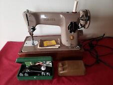 VINTAGE 1956 SINGER 201K SEWING MACHINE + CASE BUTTONHOLER - SERVICED WORKING picture