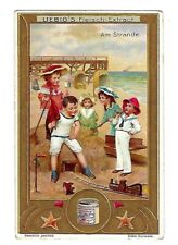 c1902 Trade Card Liebig Company's Extract-Children at the Beach picture