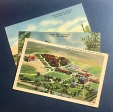 Postcards x3 Boys Home Town Nebraska Gym High School Aerial View Father Flanagan picture