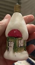 Vintage 1930s 1940s Christmas Cottage Milk Glass C6 Light Bulb~ Working Order picture