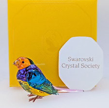 New 100% SWAROVSKI Idyllia SCS Gouldian Finch Bird Display Figurine 5689266 picture