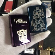 2 Units of High Polished Blue And Purple Transformer Zippo Lighter picture