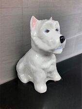 West Highland Terrier Dog White Figurine Heavy 7 3/4
