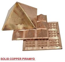 Solid Heavy Healing 84 Copper pyramid Set (3 Inch, Copper) for wealth health picture