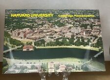 Postcard Aerial View Harvard University Charles River Boston MA picture
