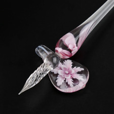 Creative Handmade Crystal Glass Dip Pen Calligraphy Fountain Set With Ink Gift picture