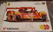 1996 Ferrari 333SP Yokohama Promotional Poster Signed By Max Papis picture