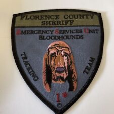 Florence county sheriff police bloodhound tracking team patch OBSOLETE BLUE picture