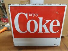  VINTAGE  Coca Cola Enjoy Coke Case Display Metal  Sign Display D picture