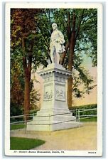 c1930's Robert Burns Monument Statue Barre Vermont VT Unposted Vintage Postcard picture