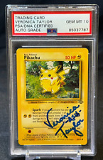 Pikachu Pokemon Jungle Unlimited Veronica Taylor -Ash- Signed PSA/DNA Auto 10 picture