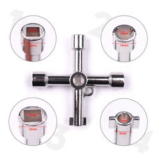 4 Way Utility Multi Cross Key for Radiators Meter Box Gas Electric Cupboards US picture
