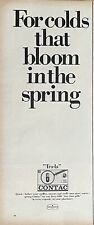 1967 Vtg Print Ad Contac Cold Medicine Spring Head Cold Health Pharmacy picture
