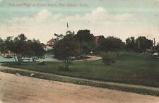 Vintage 1915 Postcard Park & Pond Ocean Beach New London Connecticut outdoors picture