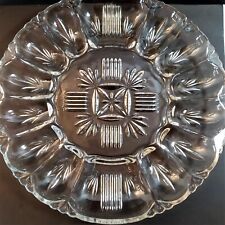 Federal Glass Georgetown 12 Deviled Egg 15 Total Section Tray Relish Clear 11
