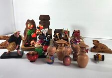 Japanese Vintage Wooden KOKESHI Dolls with Traditional folk dolls a lot OKIMONO picture