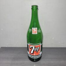 Vintage 7up Bottle 28 oz. ACL 1 pint 12 oz 1965 soda pop glass container picture
