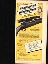1958 Print Ad Weaver Largest Selling Rifle Hunting Scopes El Paso,Texas e6 picture