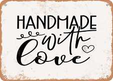 Metal Sign - Handmade With Love - 2 - Vintage Look Sign picture