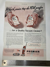 VINTAGE 1945 Premier Vacuum Cleaner Print Ad Nabisco Shredded Wheat 10x13.5