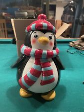 Christmas Penguin Cookie Jar *GOOD CONDITION* picture