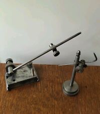 (2) Surface Gage Tools/Stand w/Spindles, Snugs & Scribe Macinist Tool Unbranded  picture