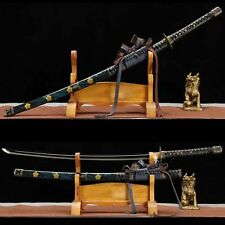 Hand Grind 1095 Steel black blade Samurai Katana Japanese Sword Tachi Sharp picture