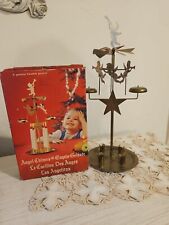 Vintage Swedish Brass Angel & Party Chimes Set Christmas Candle Holder 2 In 1 picture