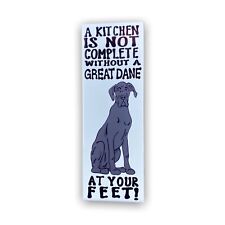 Black Great Dane Dog Magnet Handmade Pet Portrait Art Kitchen Decor Gift picture