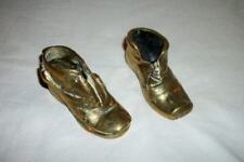 VINTAGE ENGLISH BRASS PEERAGE HOBO SHOE BOOT PAPERWEIGHTS GREAT DETAIL picture