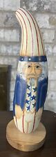 Handpainted Patriotic Gourd UncleSam West Mountain Gourd Farm Red White Blue 12” picture
