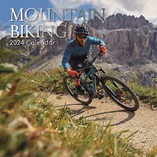 2024 Square Wall Calendar, Mountain Biking, 16-Month Lifestyles Theme 12x12
