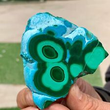 187G Natural Chrysocolla/Malachite transparent cluster rough mineral sample picture
