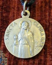 St. Clare Vintage & New Medal Catholic France Bouix Patron of Television  picture