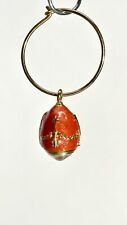 Authentic Salmon Faberge Imperial Egg Wine Glass Charm picture