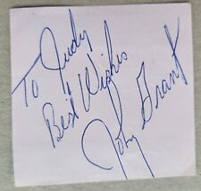 John Grant Actor Signed and dedicated to Judy Paper Cutout Auto picture