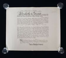 Rare British Royalty Queen Elizabeth II Signed Royal Consular Document Autograph picture