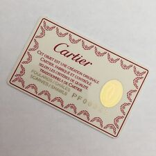 CARTIER International Guarantee Certificate Card Foulard Scarve Shawl Chales / picture