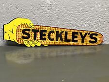 STECKLEY’S Feed Seed Metal Sign Agriculture Gas Oil Farm Corn Kernel Cob picture