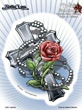 Rollin Low Rosary Gorgeous Cross  6x8 Skateboard Die-Cut Wall Auto Decal STICKER picture