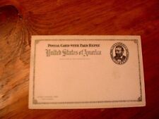 Antique 4Y1 19ThC U.S.Postal Card With Attached Card for Answer picture