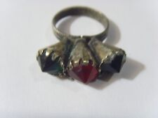 1800s antique Jewish tribal betrothal ring 8 size central Asia religious 52258 picture