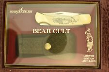 SCHRADE USA SCRIMSHAW BEAR CULT JUMBO LOCKBACK KNIFE W/BOX LIKE LB7 (13359) picture